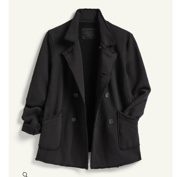 Frank & Eileen Belfast Black Triple Fleece Peacoat Sweatshirt Jacket Size Large - Picture 5 of 12